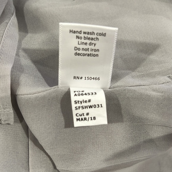 41 Hawthorn Light Grey Silky Lined Sleeveless Shirt - Picture 11 of 11